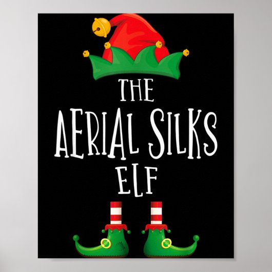 Aerial Silks Elf Shirt Family Matching Pajamas Chr Poster (Vorne)