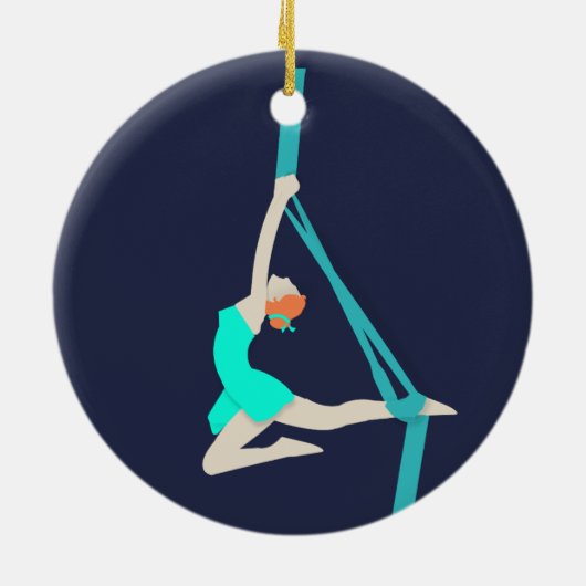 Aerial Silks Keramik Ornament (Hinten)