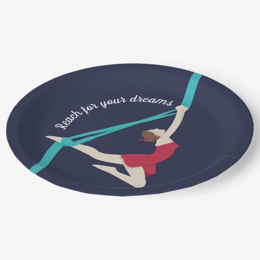 Aerial Silks Pappteller (Schrägansicht)