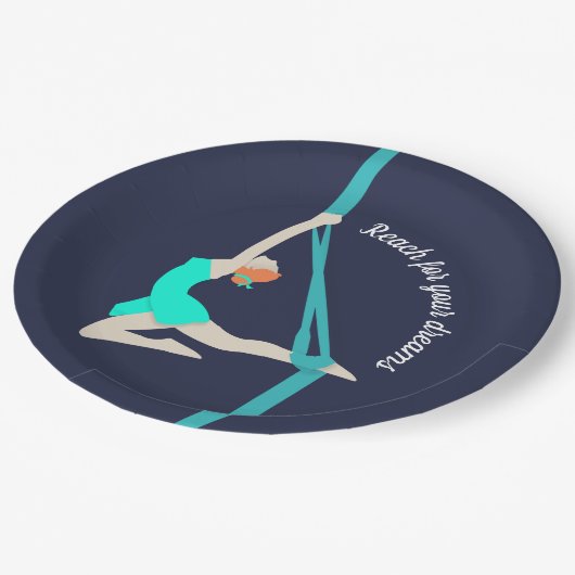 Aerial Silks Pappteller (Schrägansicht)