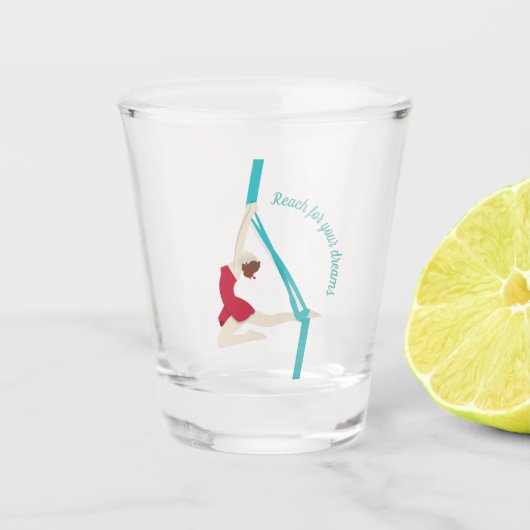 Aerial Silks Schnapsglas (Vorderseite)