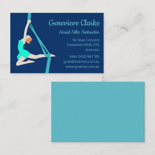 Aerial Silks Visitenkarte (Vorne/Hinten)