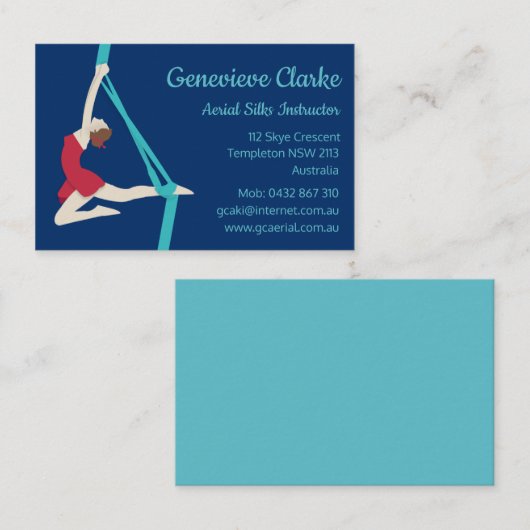 Aerial Silks Visitenkarte (Vorne/Hinten)