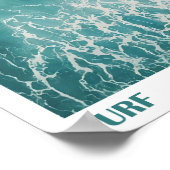 Aerial Surf Photography Ocean Wave Wall Poster (Ecke)