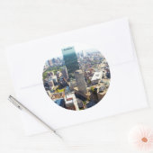 Aerial view of Boston 2 Runder Aufkleber (Umschlag)