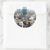 Aerial view of Boston 2 Runder Aufkleber (Tasche)