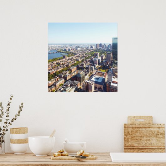 Aerial view of Boston Poster (Küche)