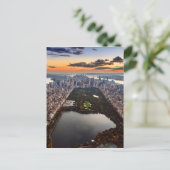Aerial View of Central Park at Sunset Postkarte (Stehend Vorderseite)