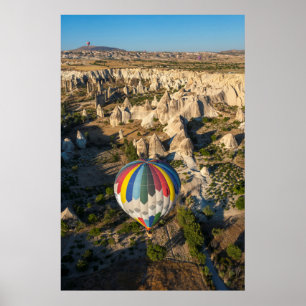 Aerial View Of Hot Air Ballons, Cappadocia Poster