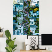 AERIAL VIEW OF LOMBARD STREET, SAN FRANCISCO, USA POSTER (Heimbüro)