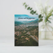 Aerial View of Mostar Bosnia and Herzegovina  Postkarte (Stehend Vorderseite)