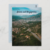 Aerial View of Mostar Bosnia and Herzegovina  Postkarte (Vorne/Hinten)
