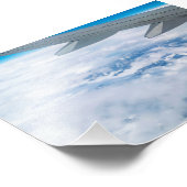 Aerial View of the Snowy Alps – Flight to Venice Fotodruck (Ecke)