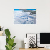 Aerial View of the Snowy Alps – Flight to Venice Poster (Heimbüro)