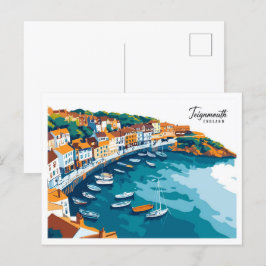 Aerial View Teignmouth England Travel Postkarte