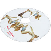 Aerial Yoga Fitness Thunder_Cove Polyester Weihnachtsbaumdecke (Schrägansicht)