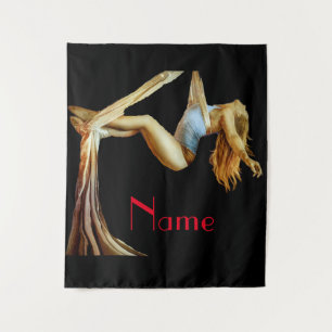Aerial Yoga Fitness Thunder_Cove Wandteppich
