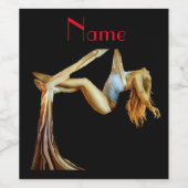 Aerial Yoga Fitness Thunder_Cove Weinetikett (Einzelnes Label)