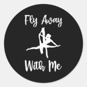 Aerial Yoga Runder Aufkleber (Vorderseite)