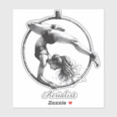 Aerialist Aerial Hoop Lyra Aufkleber (Blatt)