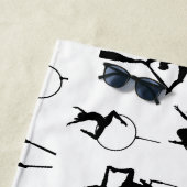 Aerialist Aerial Silks Lyra Silhouetten Strandtuch (Beispiel)