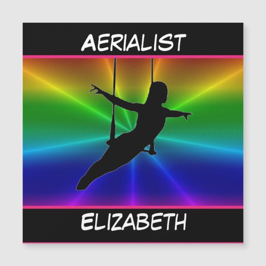 Aerialist Rainbow Burst Magnetkarte (Vorderseite)