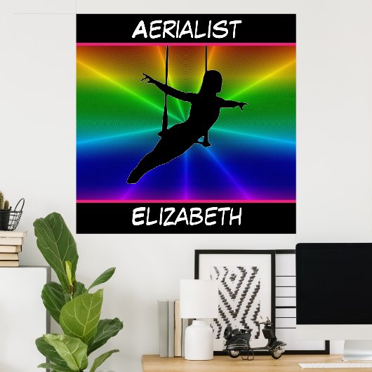 Aerialist Rainbow Burst Poster (Heimbüro)