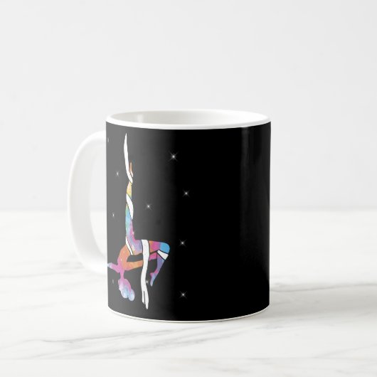 Aerialist - Seidenyoga aus der Luft - Seidenraupen Kaffeetasse (Vorderseite Links)