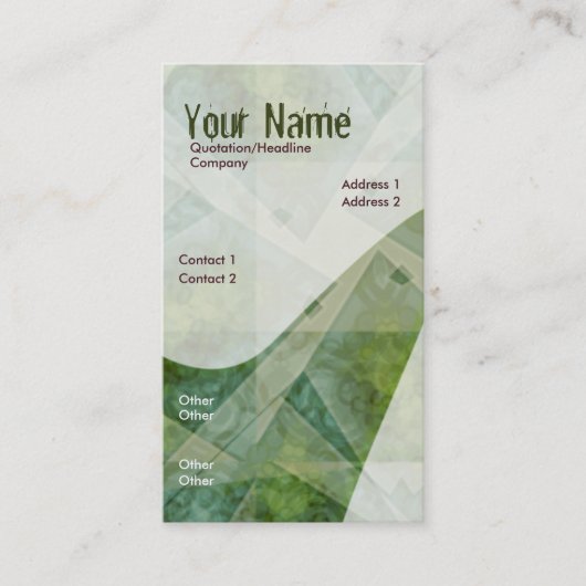 Aerialistica Vertical #2 Business Card Visitenkarte (Vorderseite)