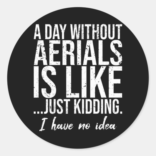 Aerials lustige Sportgeschenkidee Runder Aufkleber (Vorderseite)