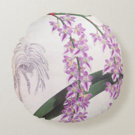 Aerides Lobbii Vintag Lilac Lindenia Orchid Rundes Kissen