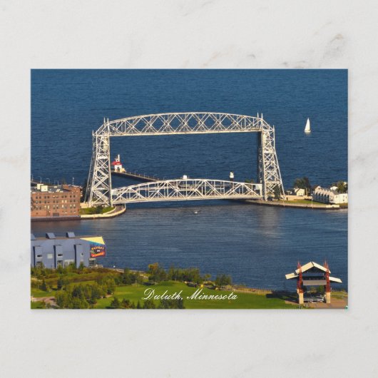 Aeriel Lift Bridge Duluth Minnesota Postkarte (Vorderseite)
