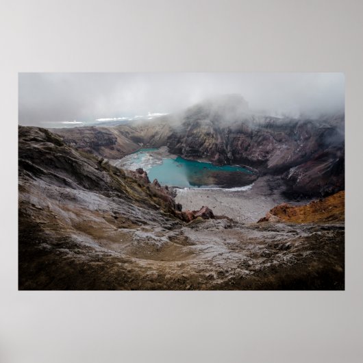 AERIELLE FOTOGRAFIE DES SEES, DER MIT FOGS BEDECKT POSTER (Vorne)