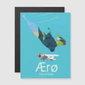 AErø, Dänemark Map travel poster Magnetkarte (Vorne/Hinten)