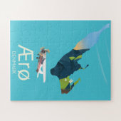 AErø, Dänemark Map travel poster Puzzle (Horizontal)