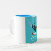 AErø, Dänemark Map travel poster Zweifarbige Tasse (Vorderseite Links)