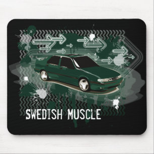 aero scarabe 9000 Grün, schwedischer Muskel Mousepad