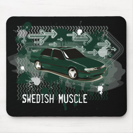 aero scarabe 9000 Grün, schwedischer Muskel Mousepad (Vorne)