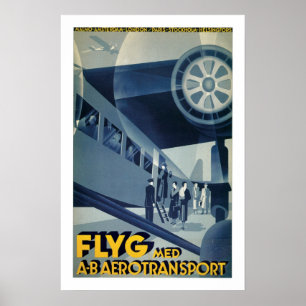 Aero-Transport Vintage-Reiseplakat Poster