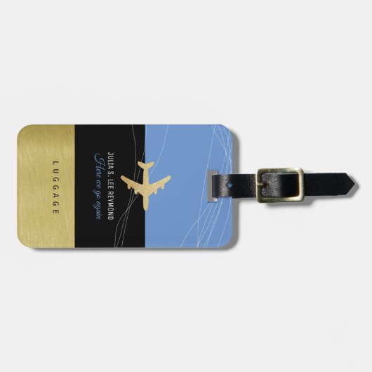Aero Travel Bags Identifier Elegant Blue Gepäckanhänger (Vorderseite horizontal)