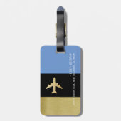 Aero Travel Bags Identifier Elegant Blue Gepäckanhänger (Rückseite vertikal)