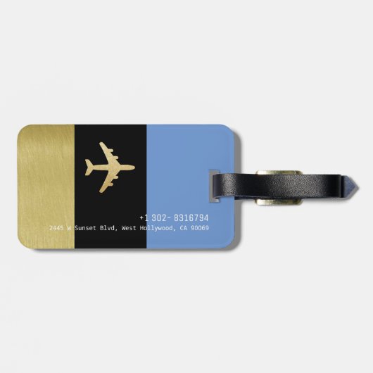 Aero Travel Bags Identifier Elegant Blue Gepäckanhänger (Rückseite horizontal)