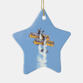 Aerobatic Doppeldecker im Flug Keramikornament (Rechts)