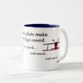 Aerobatic Piloten lassen die Welt sich drehen Zweifarbige Tasse (VorderseiteRechts)