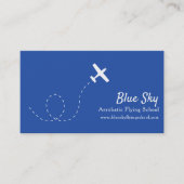 Aerobatic weiße blaue moderne visitenkarte (Vorderseite)