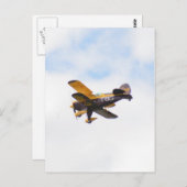Aerobatisches Flugzeug im Flug Postkarte (Vorne/Hinten)