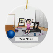 Aerobic - Frauen Keramikornament (Vorne)