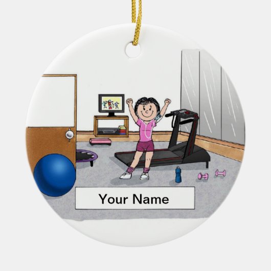 Aerobic - Frauen Keramikornament (Vorne)