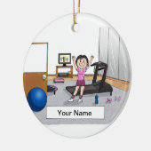 Aerobic - Frauen Keramikornament (Links)