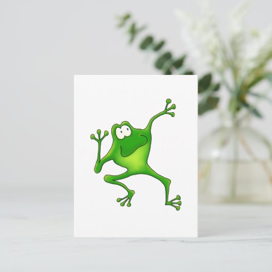Aerobic Frog Postkarte (Stehend Vorderseite)